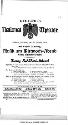 Musik am Mittwoch-Abend Erstes Kammerkonzert