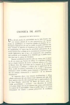 Crónica de arte