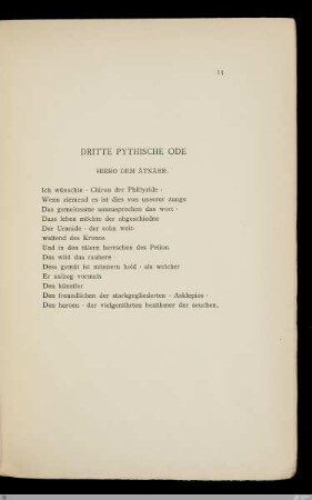 Dritte pythische Ode