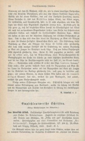 98-102 Empfehlenswerthe Schriften