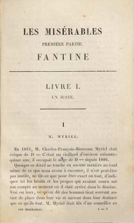 Les misérables, 1. Fantine