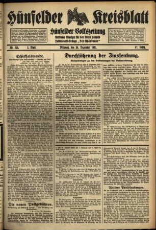Zweite Ausgabe vom Mittwoch, den 30. Dezember 1931.