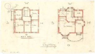 Pfann, Paul; Pöcking; Landhaus Prof. Dr. Soxhlet - Grundriss