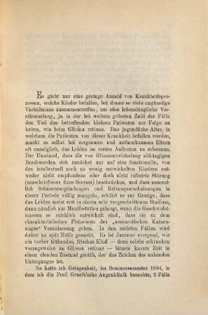 Beitrag zur Prognostik des Glioma retinae : Inaug. Diss.