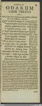 Liber III. Odarum Liber Tertius