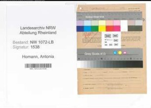 Entnazifizierung Antonia Homann , geb. 09.07.1909 ()