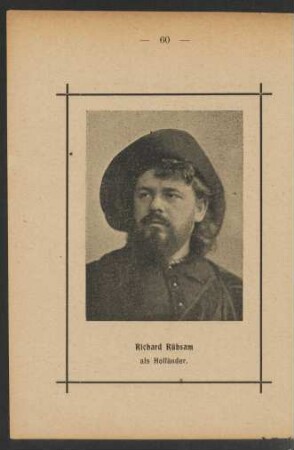 Richard Rübsam als Holländer.