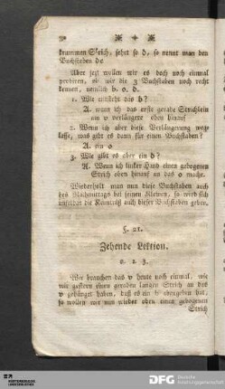Zehende Lektion.