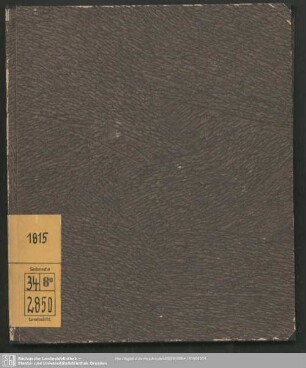 1815: Königl.-Sächss. gnädigst privileg. Pirnaischer Historien- und Geschichts-Calender
