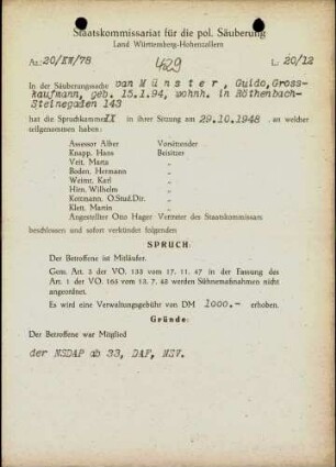 Münster, Guido van