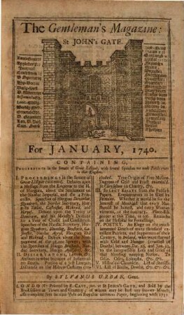 The gentleman's magazine. 10. 1740