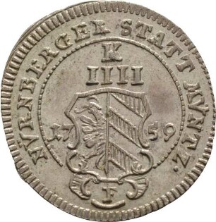Münze, 4 Kreuzer (Batzen), 4 Kreuzer, 1759