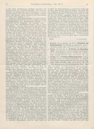 352-354 [Rezension] Steiger, A., Theologie und Naturwissenschaft. Vortrag, geh. an der 52. Jahresversammlung der schweiz. reformierten Predigergesellschaft in Herisau