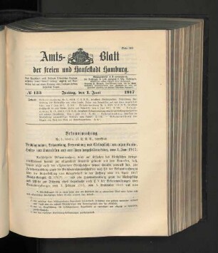No. 133, 1. Juni 1917