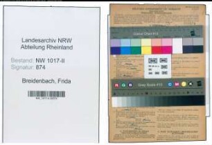 Entnazifizierung Frida Breidenbach , geb. 06.10.1897 (Verkaeuferin)
