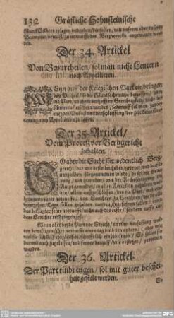 Der 34. Artickel. von Beyurtheilen/ sol man nicht Leutern noch Appellieren.