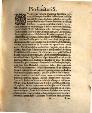 De Persona Servatoris Christi Disputatio I. : Adversvs Apologeticvm Ioannis Bvsaei, Iesuitae, In Qva Fvndamenta Qvaedam doctrinae Orthodoxae praemittuntur: deinde subiungitur Refutatio capitis primi, tam Disputationis, quam Apologiae Nestorianae