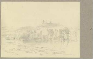 Flusslandschaft mit Ruine