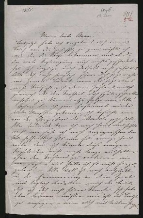 Brief an Clara Schumann : 12.01.1846