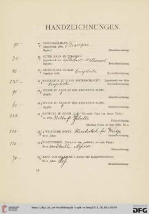 Handzeichnungen (Nr. 41-134)