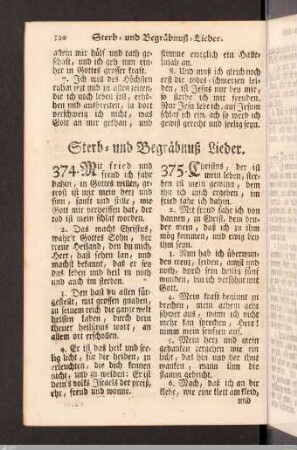Sterb- und Begräbnuß-Lieder.