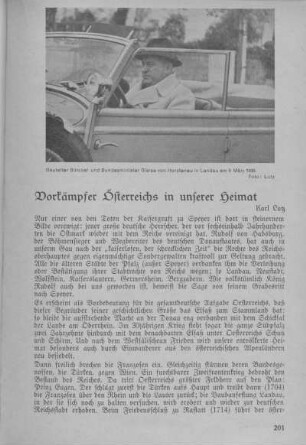 Vorkämpfer Österreichs in unserer Heimat.