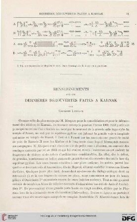 27: Renseignements sur les dernières découvertes faites à Karnak