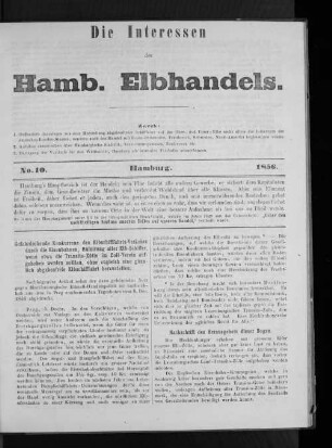 No. 10 Hamburg. 1856.