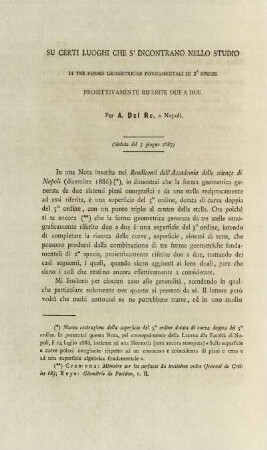 Su certi luoghi che s´incontrano nello studio.