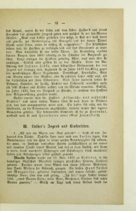 III. Luther's Jugend und Klosterleben