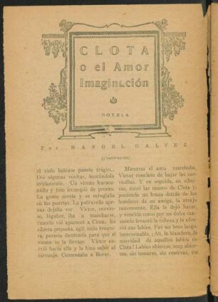 Clota o el amor imaginación (Continuación)