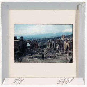 Taormina: Theater, Bühnengebäude (Foto 1965)