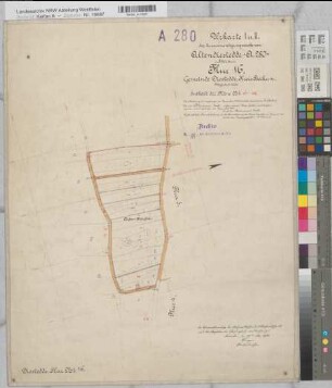 Diestedde (Wadersloh), Beckum, Ksp. (Beckum), Zusammenlegung Altendiestedde, Urkarte I und II Diestedde Flur 4 u. 7