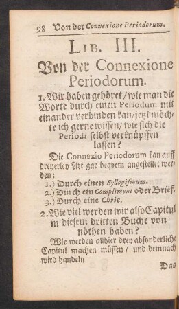 Lib. III. Von der Connexione Periodorum