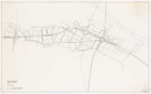 Sanierung Kreuzberg, Berlin Untersuchungen und Planungen von Werner March: Schnellstraßenkreuz im Bezirk Kreuzberg (Variante 3) 1:5000, (bis auf das Schriftfeld übereinstimmend mit Inv.nr. 39646)