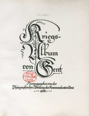 Kriegs-Album von Gent