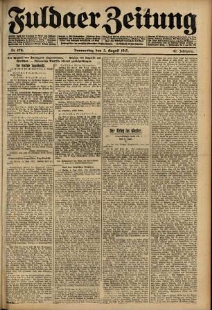Ausgabe vom Donnerstag, den 05. August 1915.
