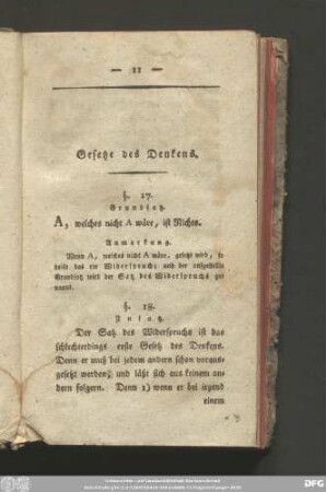 Erstes Hauptstück. Die Elementarlehre.