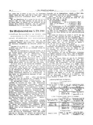 Der Ministerialerlaß vom 5. Okt. 1910