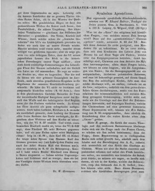 Baltzer, E.: Das sogenannte apostolische Glaubensbekenntniß. Leipzig: Wigand 1847