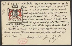 Brief an Ludwig Strecker (senior) an B. Schott's Söhne : 22.05.1916