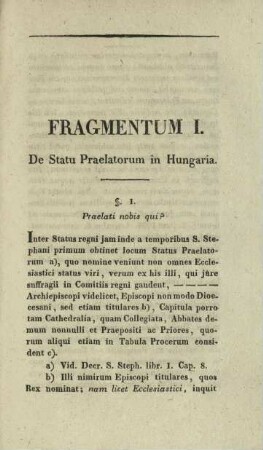 Fragmentum I.