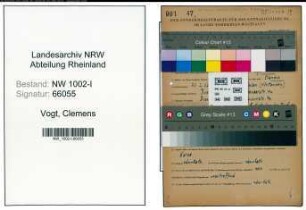 Entnazifizierung Clemens Vogt, geb. 20.02.1902 (Ingenieur)