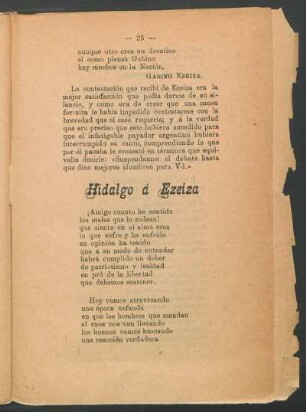 Hidalgo á Ezeiza : Deciembre de 1893.