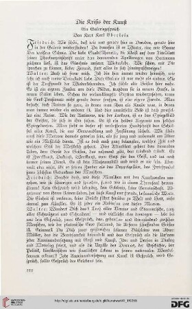 Die Krisis der Kunst