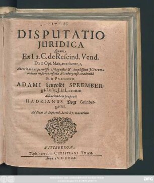Disputatio Iuridica