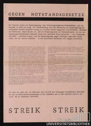 Gegen Notstandsgesetze
