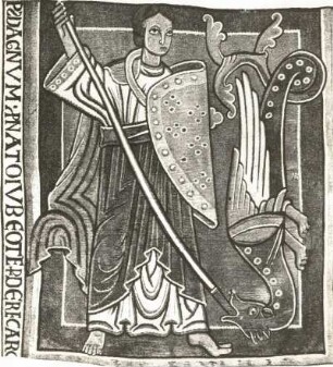 Teppich mit Heiligem Michael aus dem Dom zu Halberstadt (Staatliche Kunstsammlungen Dresden (SKD), Rüstkammer)