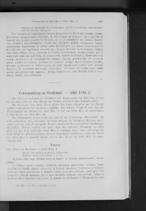 Versammlung zu Stralsund. - [1364 Febr. 1].