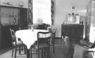 Beiersdorf. Turmholländer, zu Wohnzwecken ausgebaut, Wohnzimmer